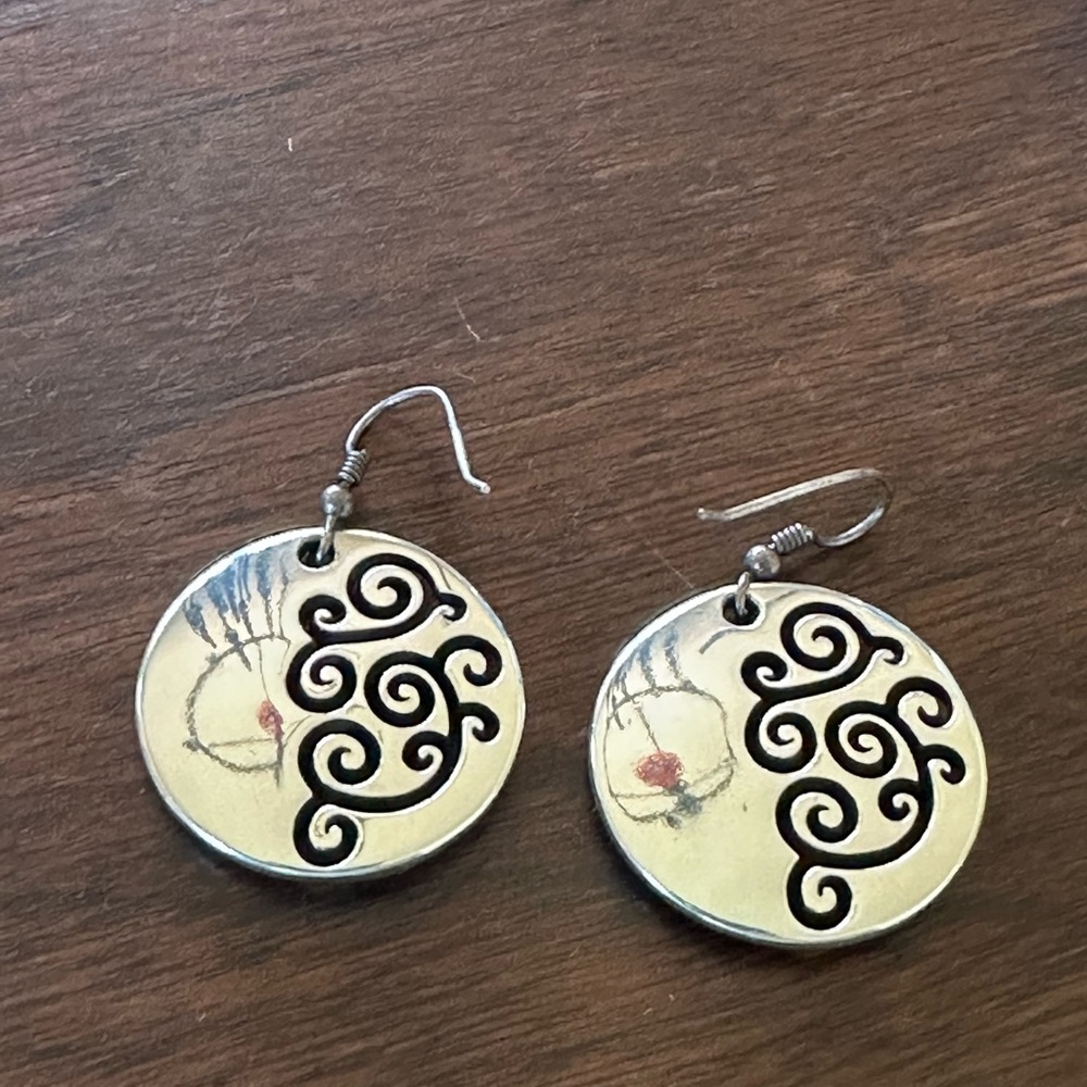 Brighton Elegant Silver Swirl Earrings - Picture 3 of 4